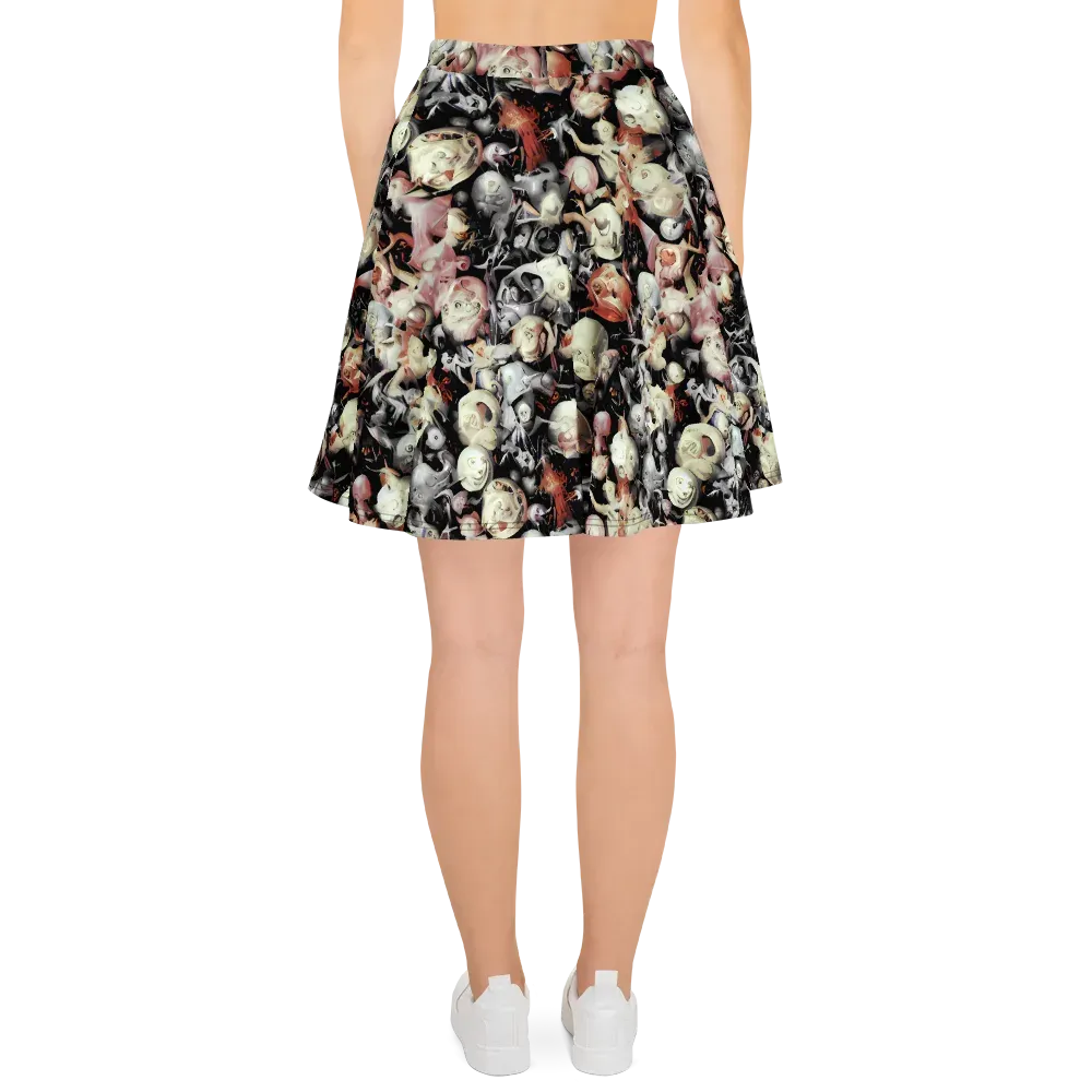 Nocturnal Oddities on Skater Skirt — Back