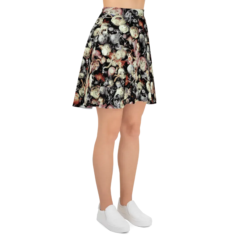 Nocturnal Oddities on Skater Skirt — Right
