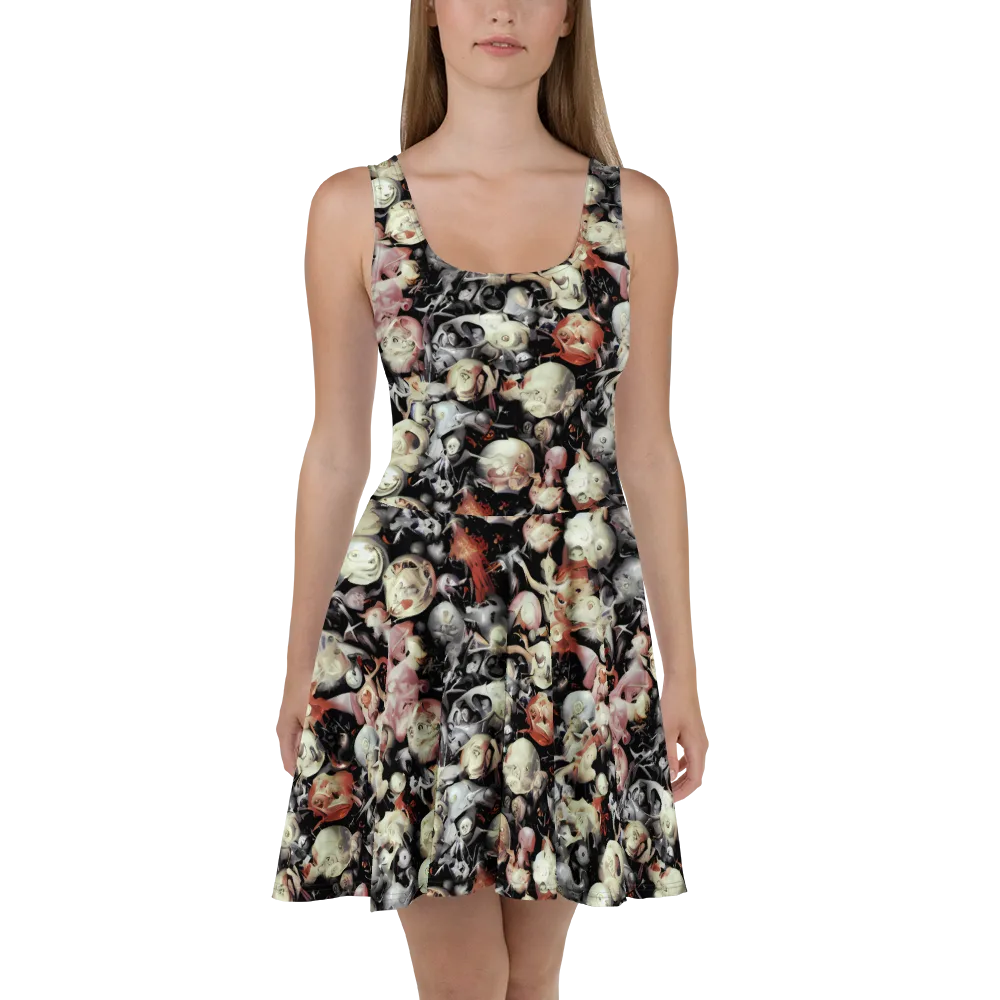 Nocturnal Oddities on Skater Dress — Front