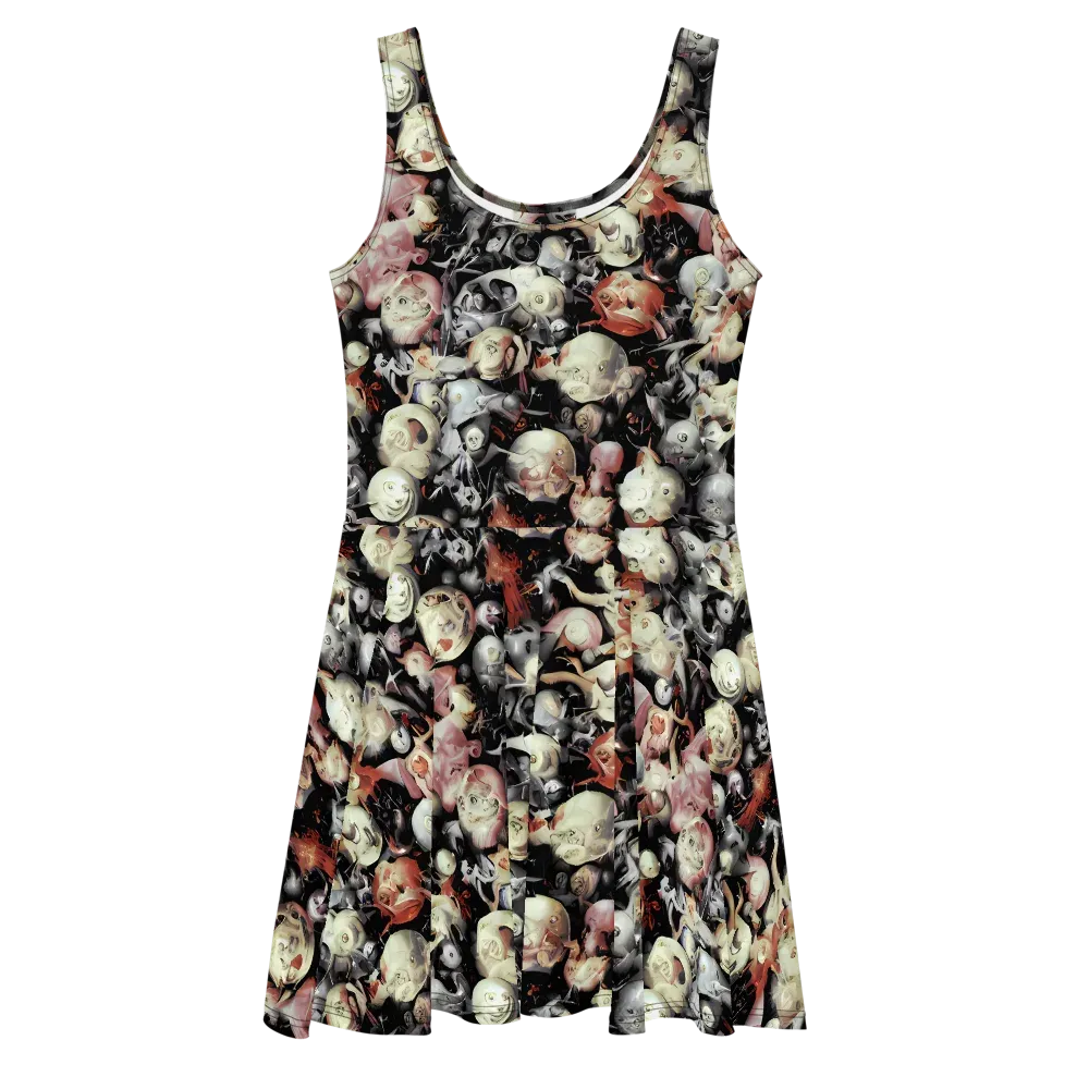 Nocturnal Oddities on Skater Dress — Front