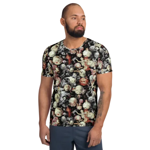Nocturnal Oddities on a Men's Athletic T-Shirt
