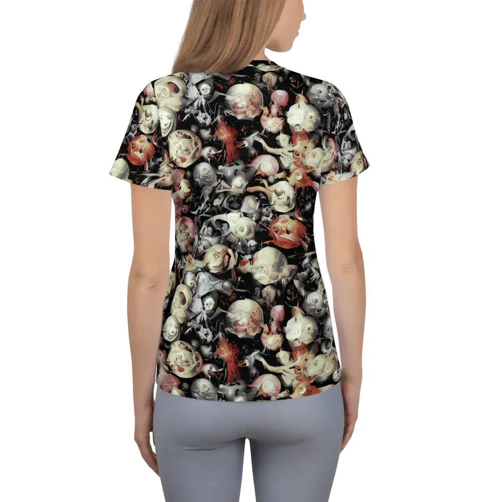 Nocturnal Oddities on Women's Athletic T-Shirt — Back