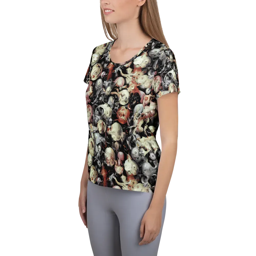 Nocturnal Oddities on Women's Athletic T-Shirt — Left