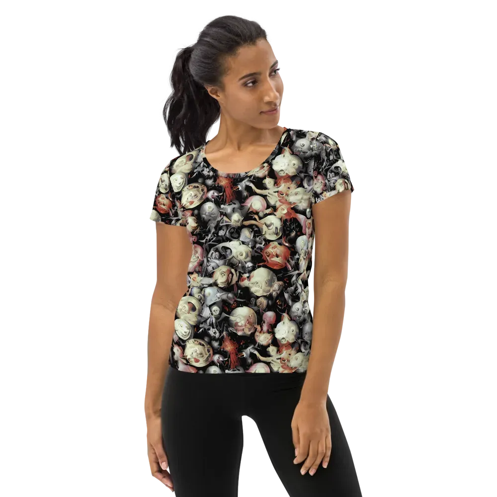 Nocturnal Oddities on Women's Athletic T-Shirt — Front