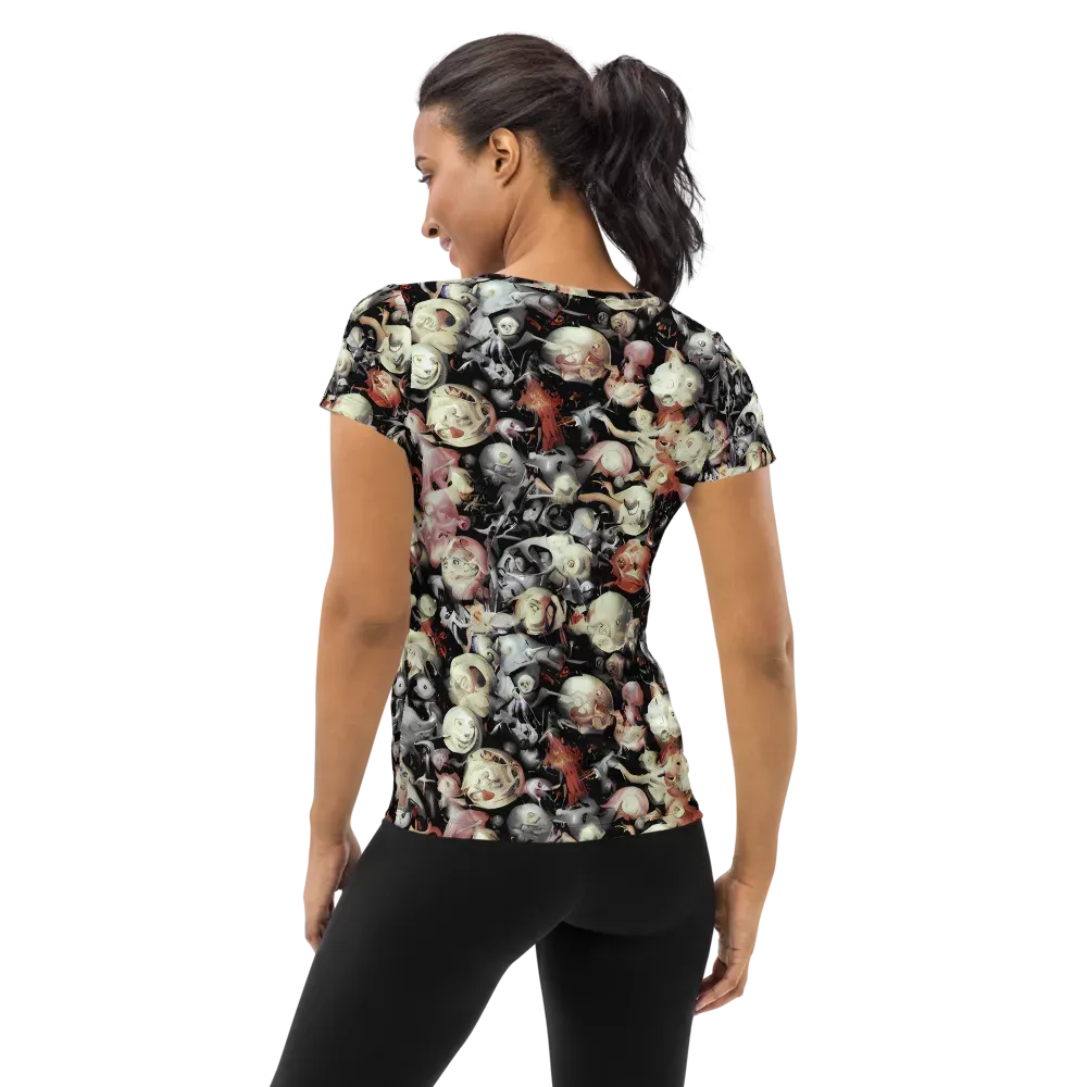 Nocturnal Oddities on Women's Athletic T-Shirt — Back