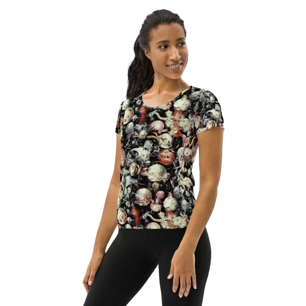 Nocturnal Oddities on Women's Athletic T-Shirt — Left