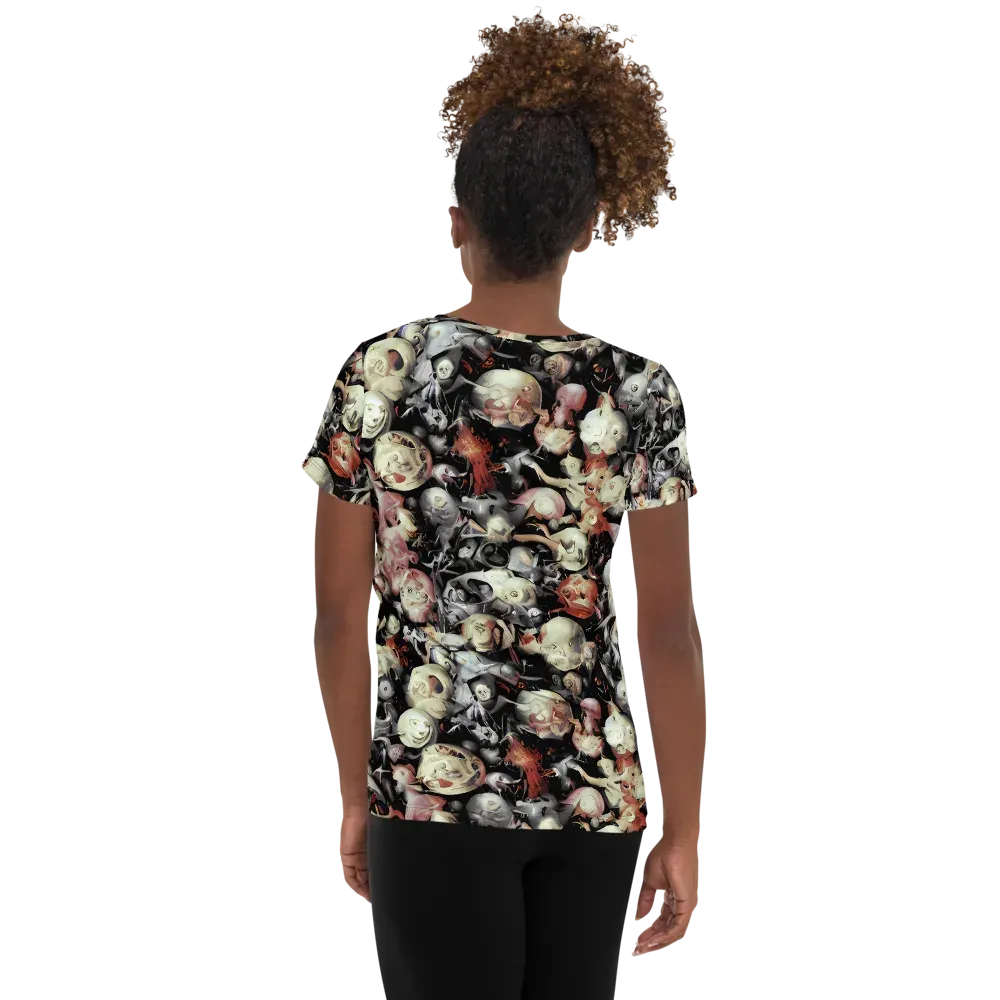 Nocturnal Oddities on Women's Athletic T-Shirt — Back