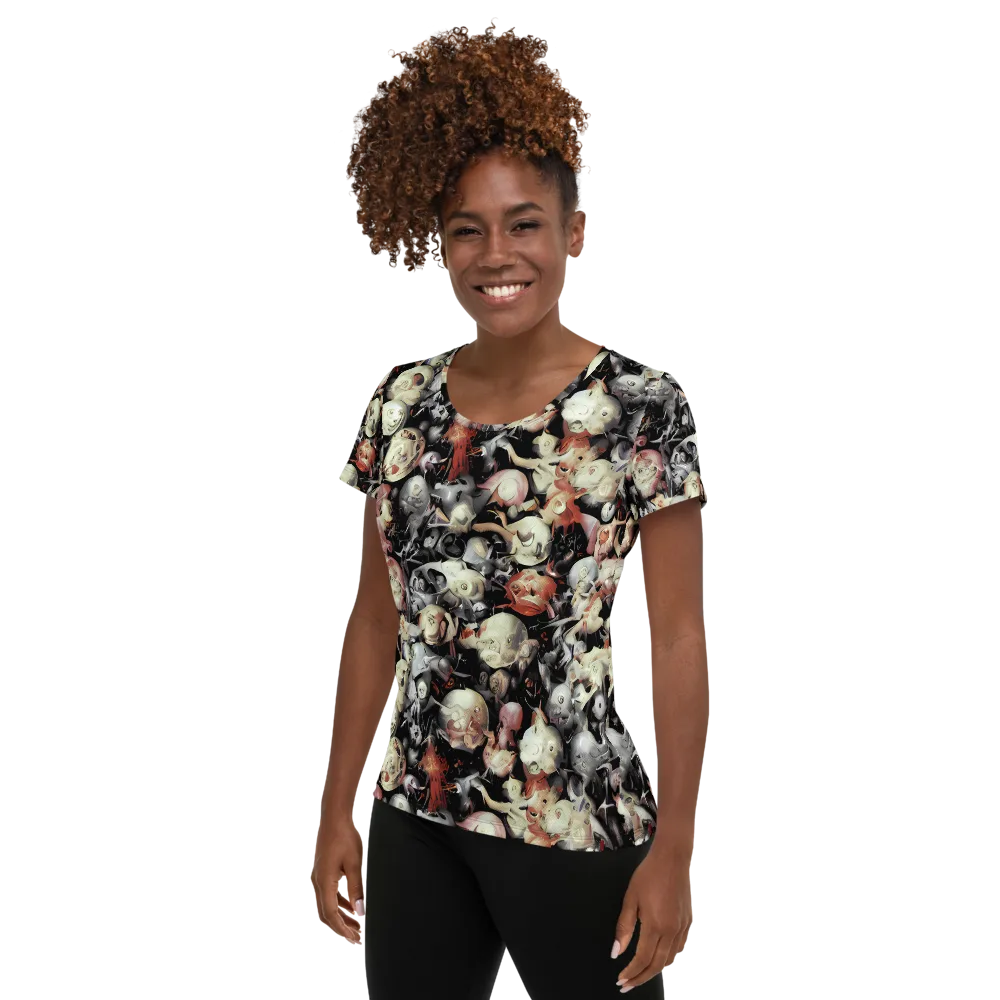 Nocturnal Oddities on Women's Athletic T-Shirt — Left