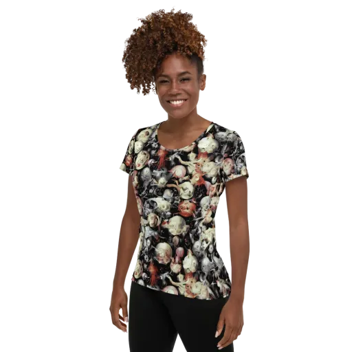 Nocturnal Oddities on a Women's Athletic T-Shirt
