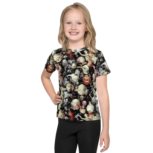 Nocturnal Oddities on a Kids Crew Neck T-Shirt