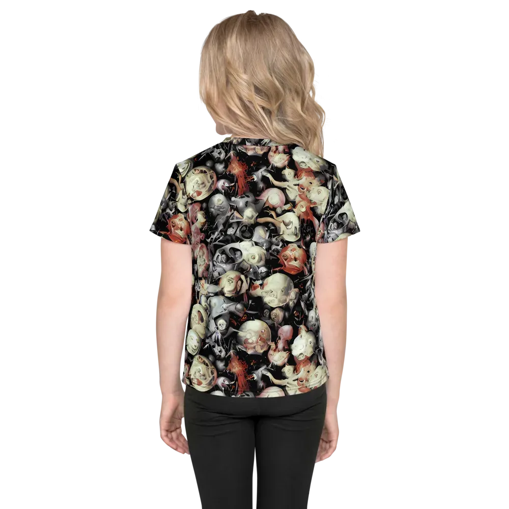 Nocturnal Oddities on Kids Crew Neck T-Shirt — Back