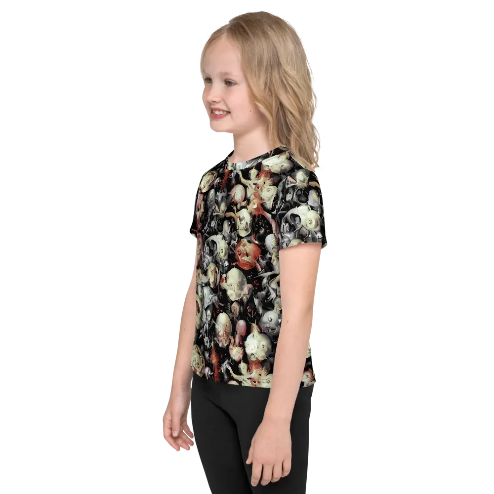Nocturnal Oddities on Kids Crew Neck T-Shirt — Left