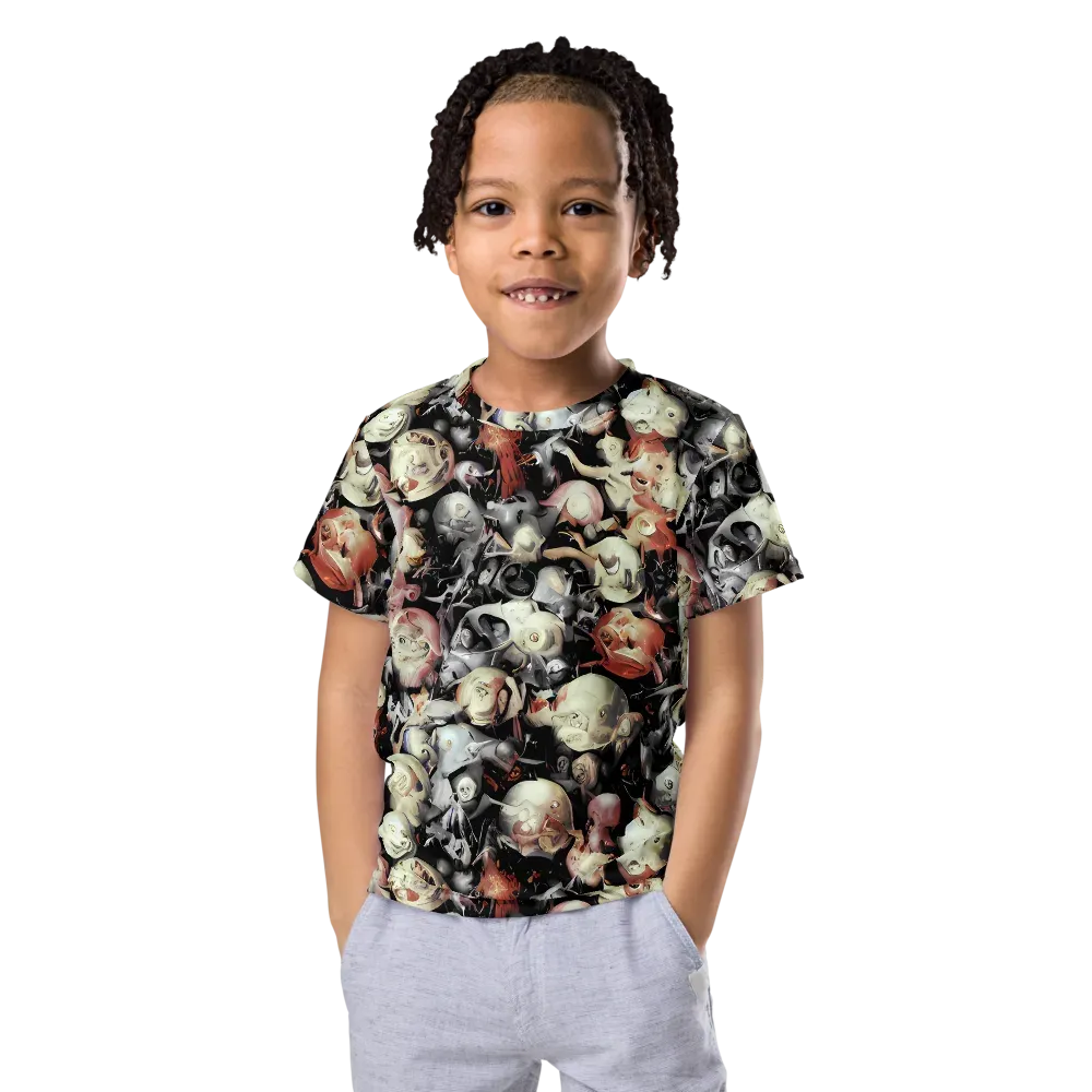 Nocturnal Oddities on Kids Crew Neck T-Shirt — Front