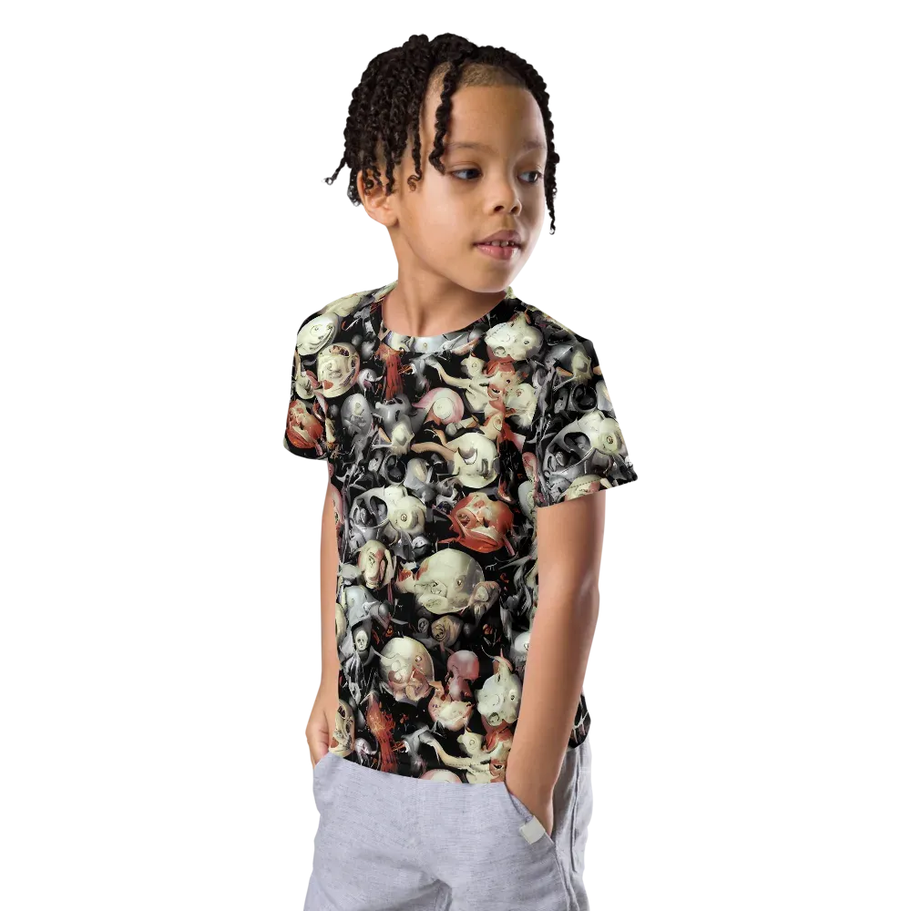 Nocturnal Oddities on Kids Crew Neck T-Shirt — Left Front