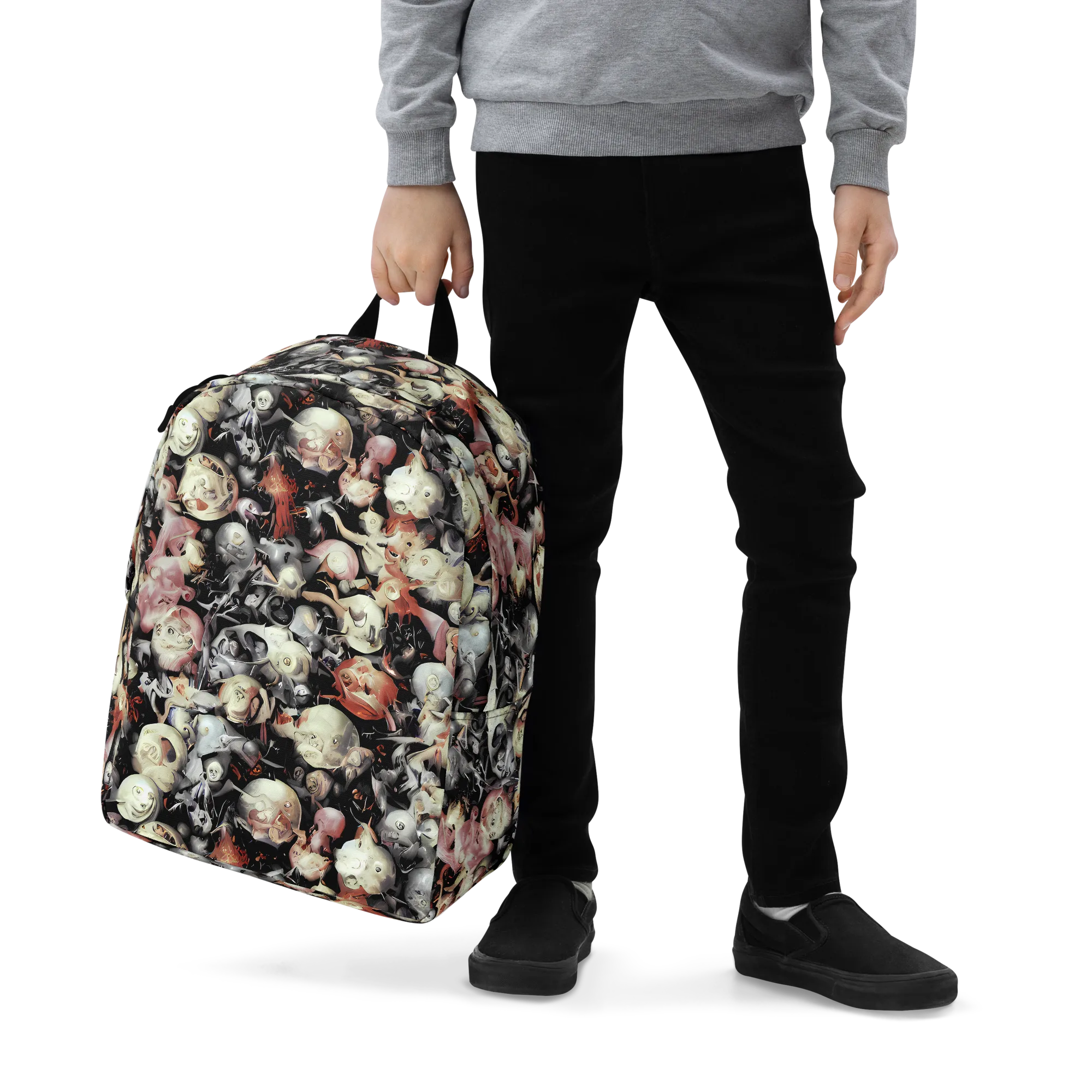 Nocturnal Oddities on Minimalist Backpack — Zoomed-in