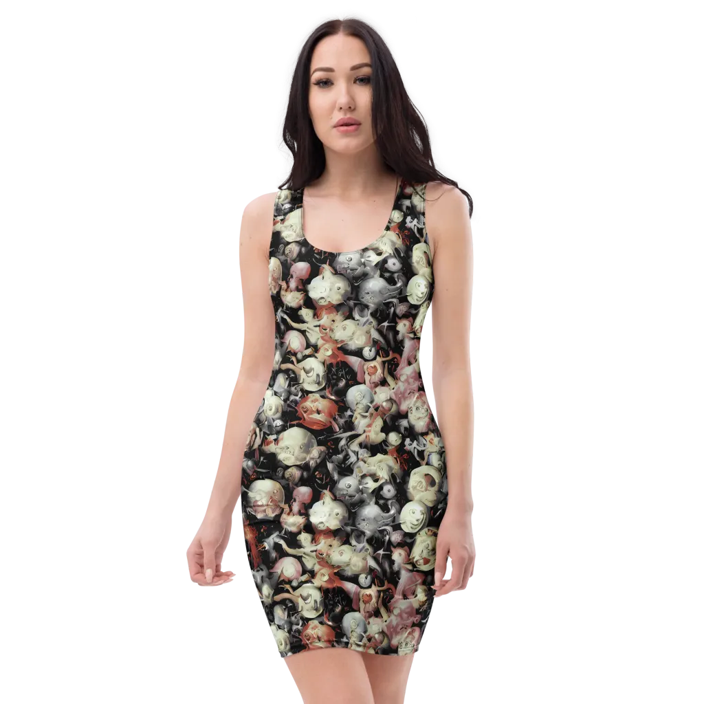 Nocturnal Oddities on Bodycon Dress — Front
