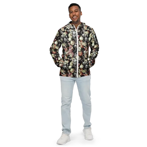 Nocturnal Oddities on a Men's Windbreaker