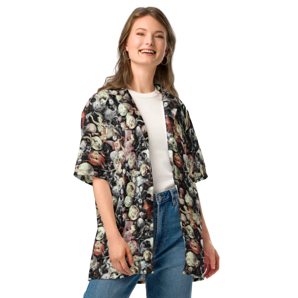 Nocturnal Oddities on Button Shirt — Front