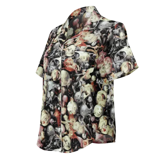 Nocturnal Oddities on a Women's Short Sleeve Pajama Top