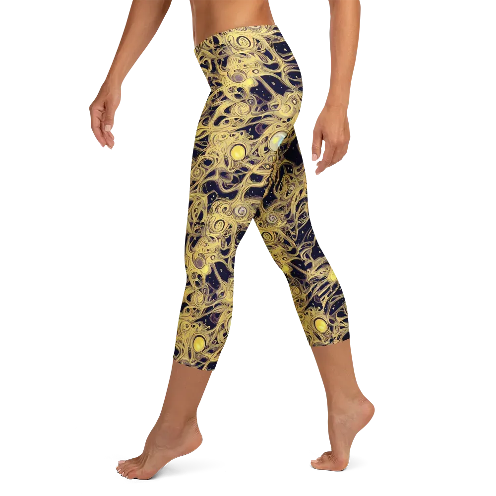 Cosmic Gilt on Capri Leggings — Left