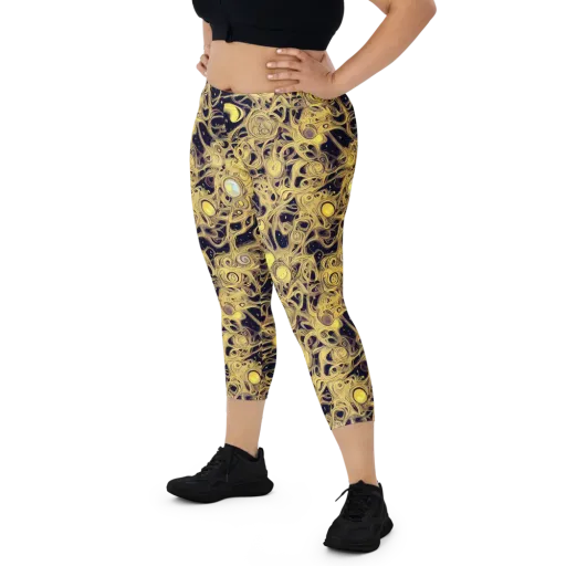 Cosmic Gilt on a Capri Leggings