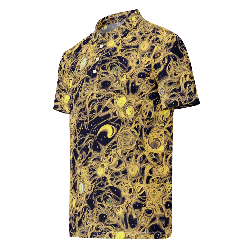 Cosmic Gilt on Men's Slim Fit Polo Shirt — Left Front