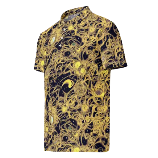 Cosmic Gilt on a Men's Slim Fit Polo Shirt