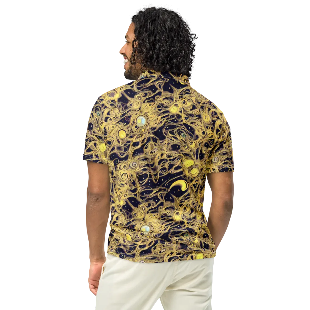 Cosmic Gilt on Men's Slim Fit Polo Shirt — Back