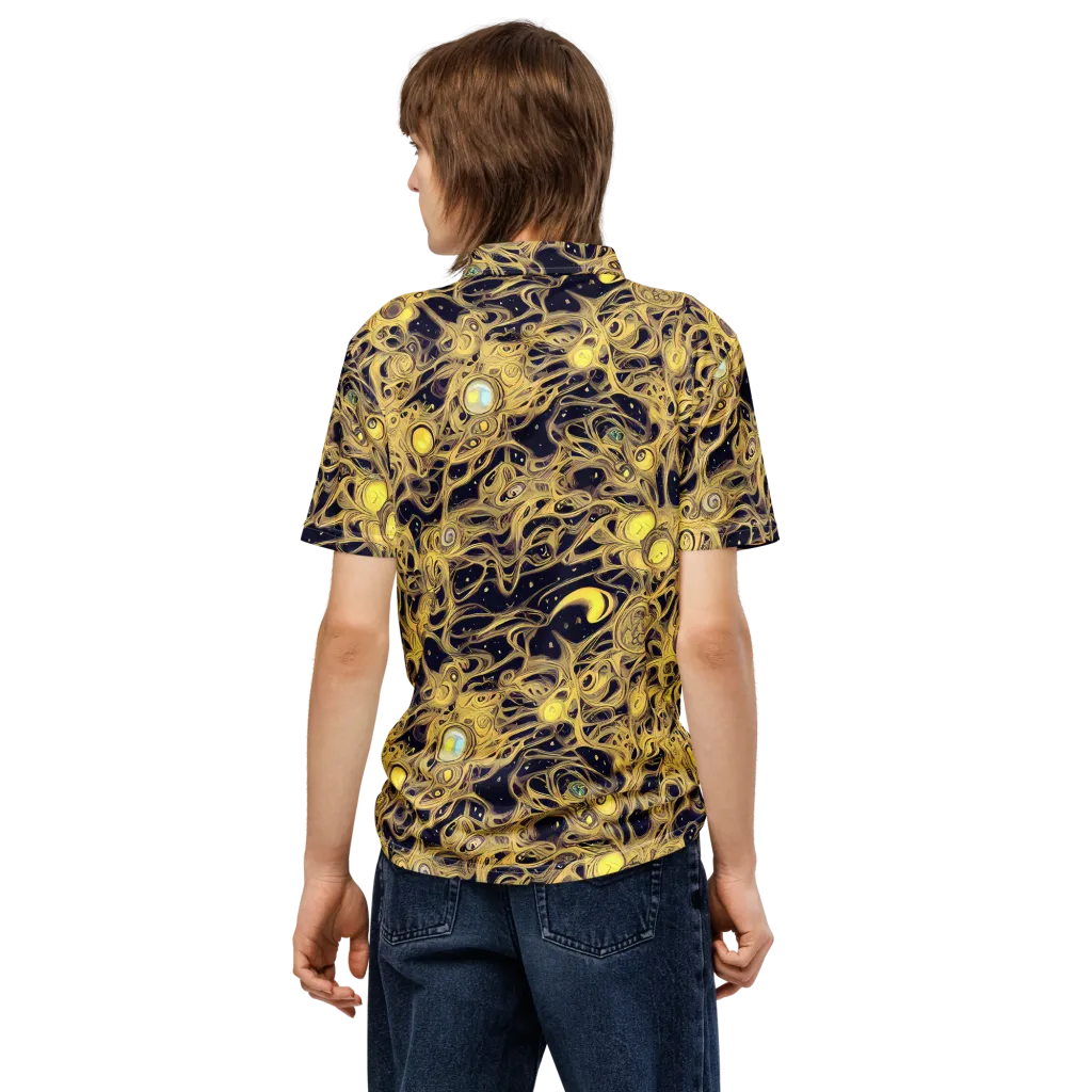 Cosmic Gilt on Men's Slim Fit Polo Shirt — Back