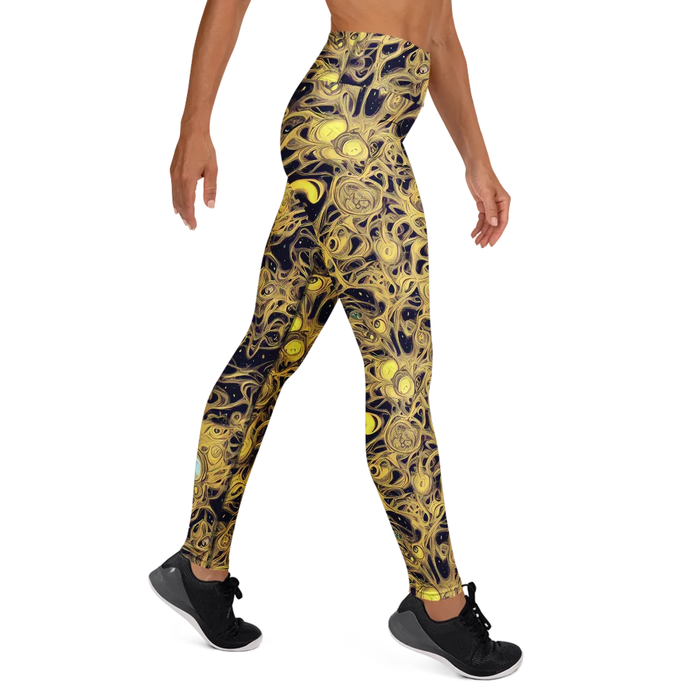 Cosmic Gilt on Yoga Leggings — Right