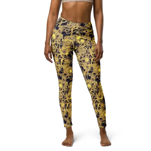 Cosmic Gilt on a Yoga Leggings