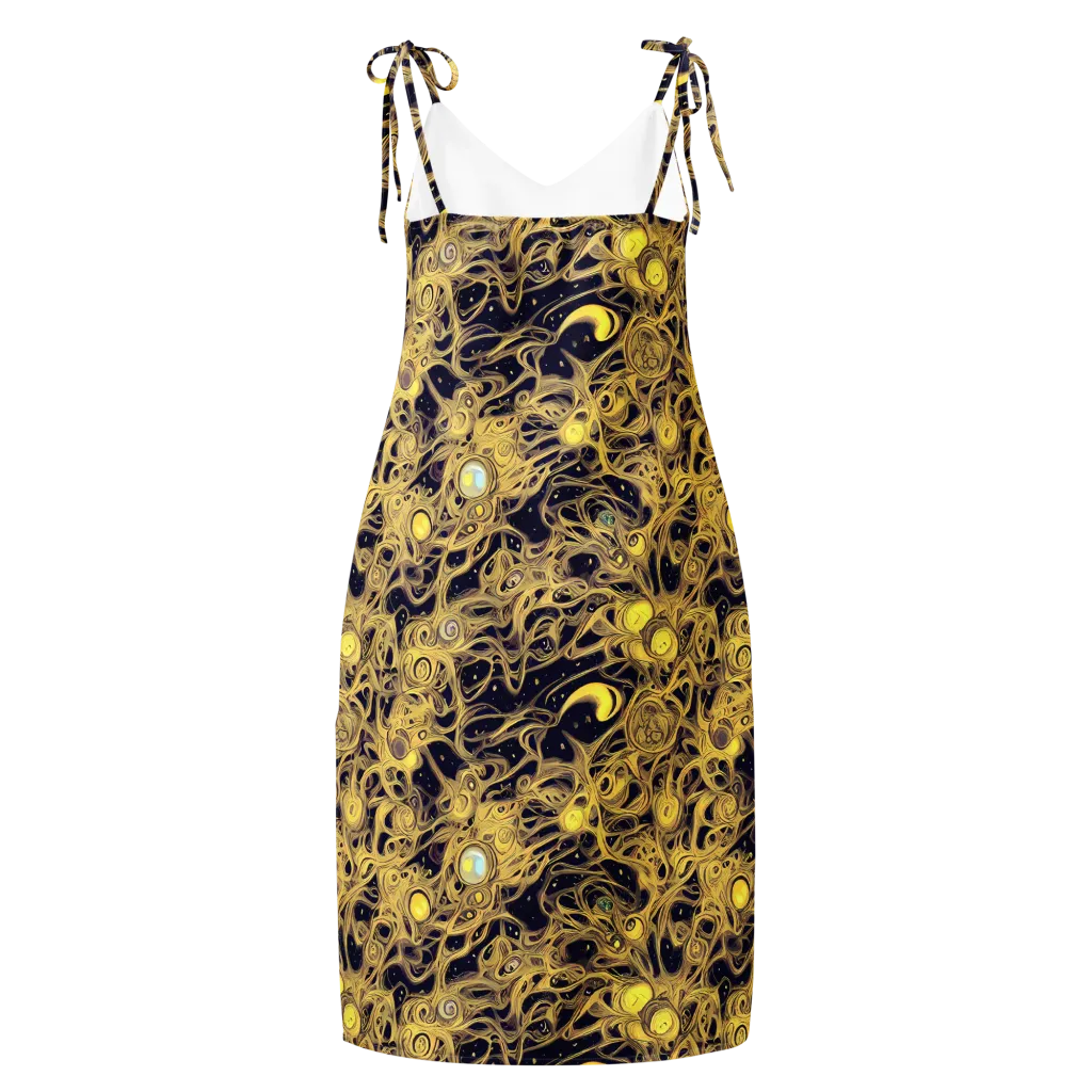 Cosmic Gilt on Slip Dress — Back