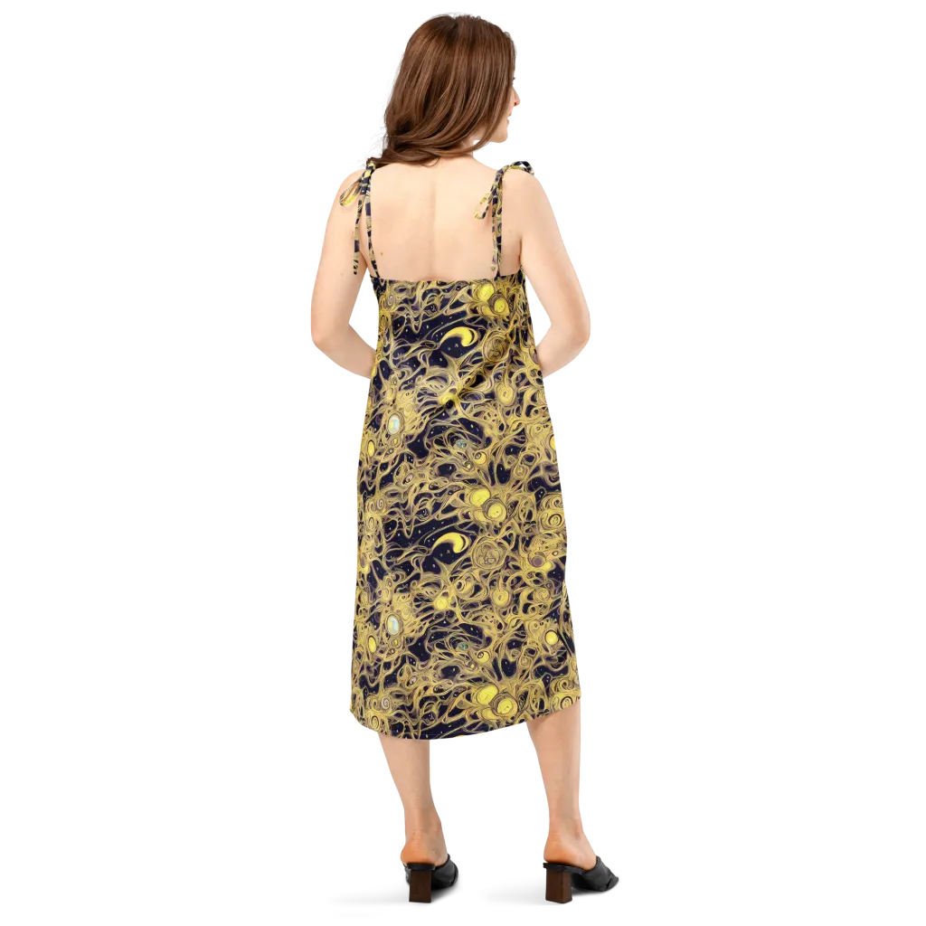 Cosmic Gilt on Slip Dress — Back