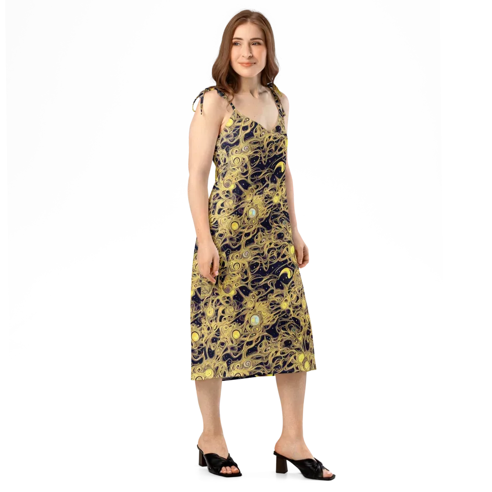 Cosmic Gilt on Slip Dress — Right Front