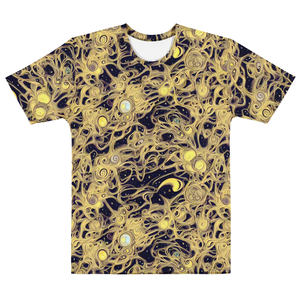 Cosmic Gilt on Men's Cotton Crew Neck T-Shirt — Front