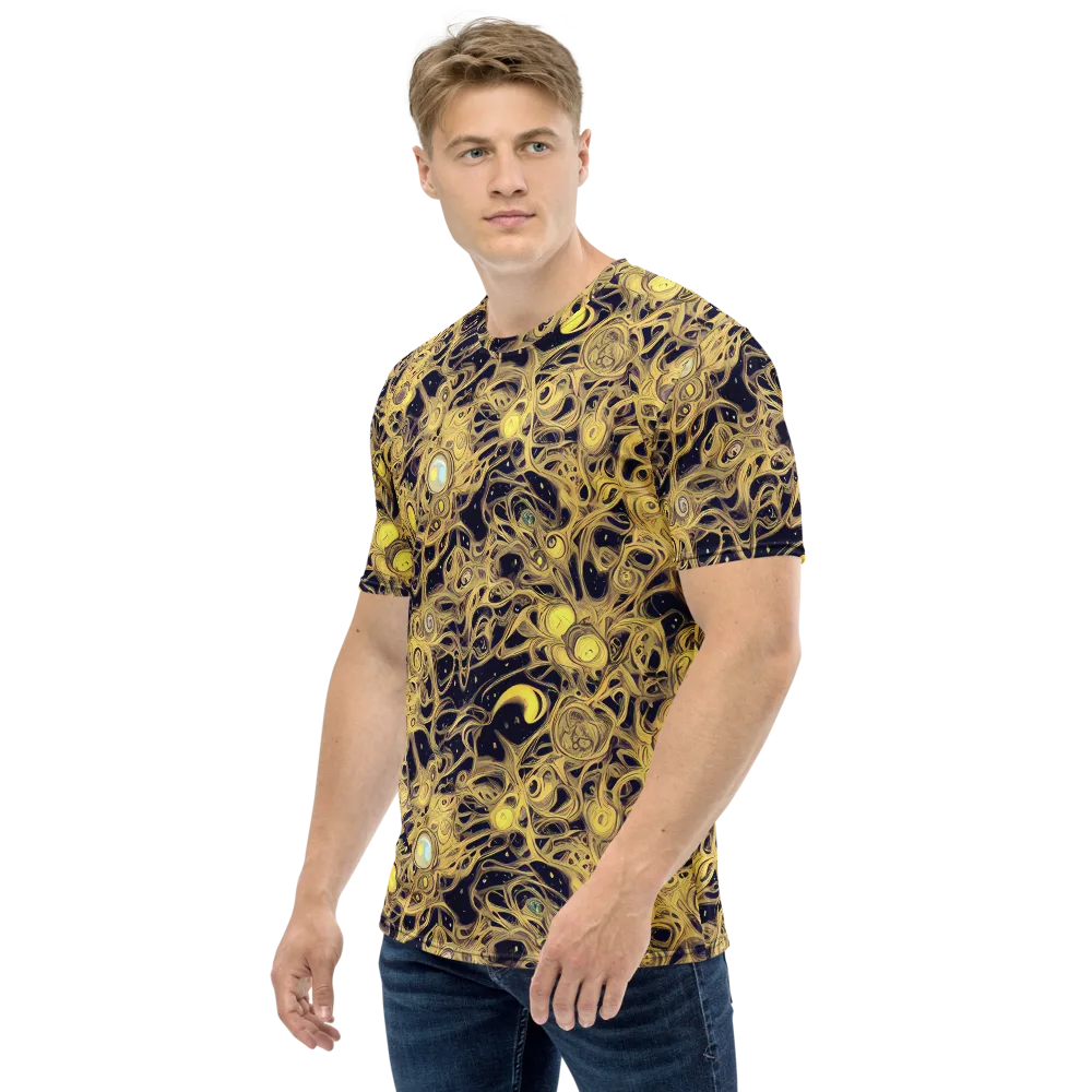 Cosmic Gilt on Men's Crew Neck T-Shirt — Left