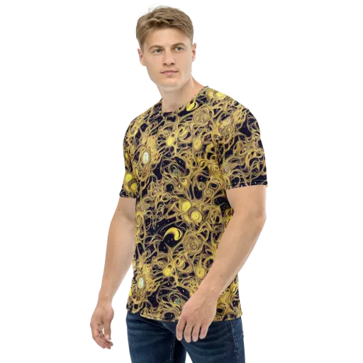 Cosmic Gilt on a Men's Crew Neck T-Shirt
