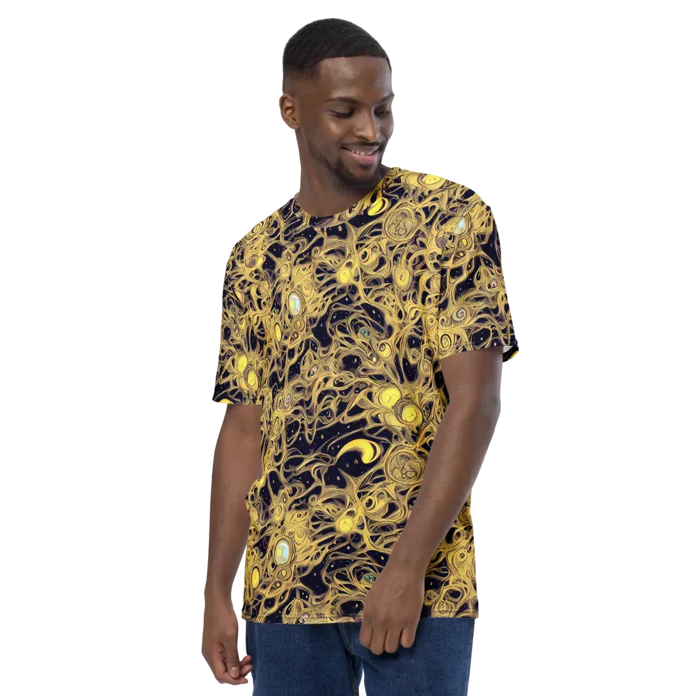 Cosmic Gilt on Men's Crew Neck T-Shirt — Left