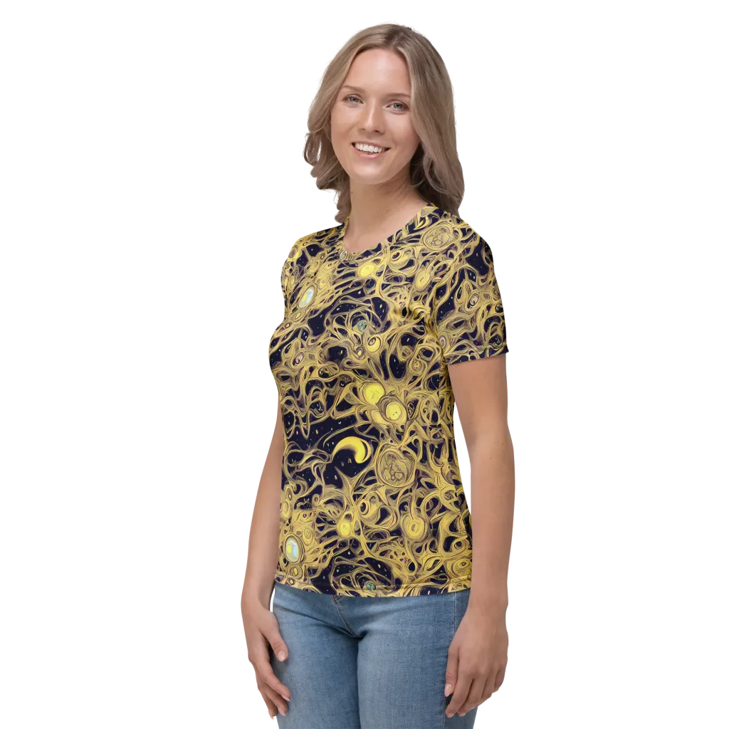 Cosmic Gilt on Women's Crew Neck T-Shirt — Left