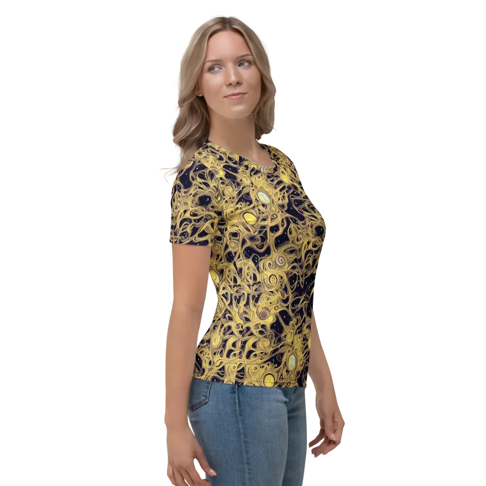 Cosmic Gilt on Women's Crew Neck T-Shirt — Right