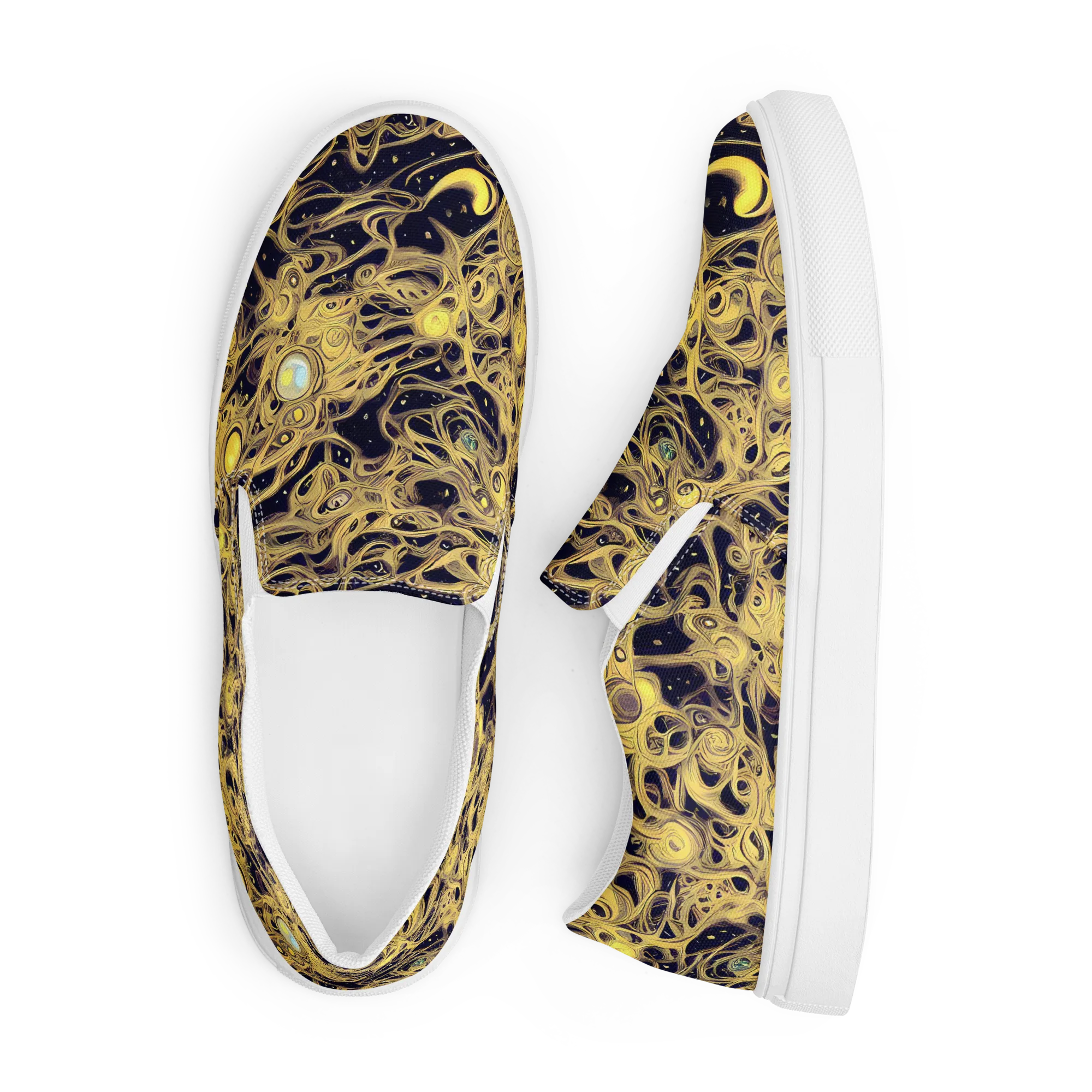 Cosmic Gilt on Men's Slip-On Canvas Shoes — Front