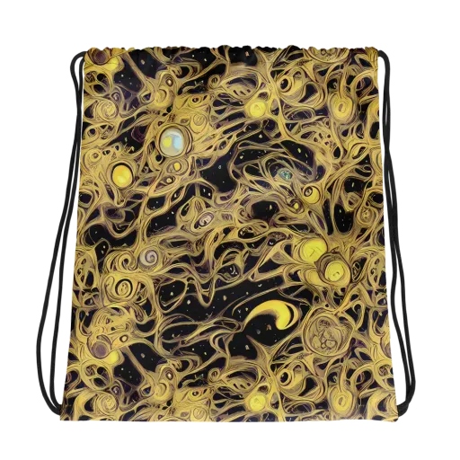 Cosmic Gilt on a Drawstring Bag