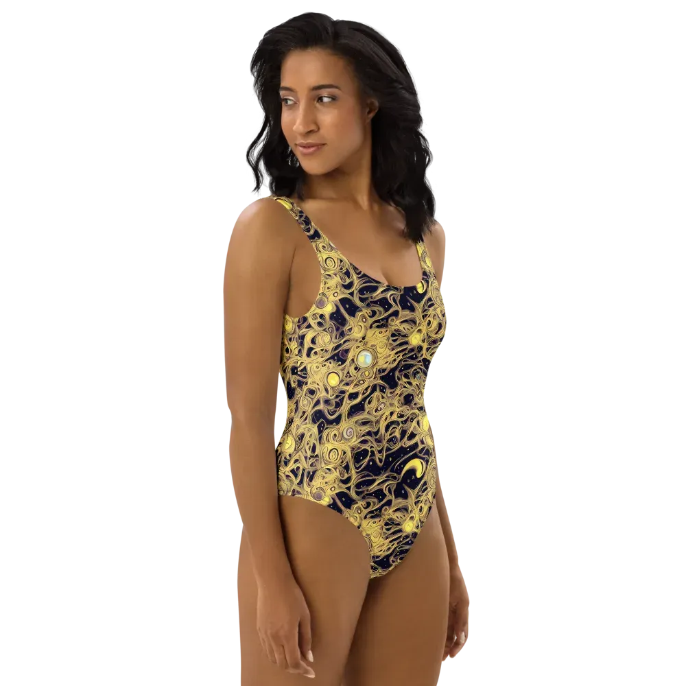 Cosmic Gilt on One-Piece Swimsuit — Right