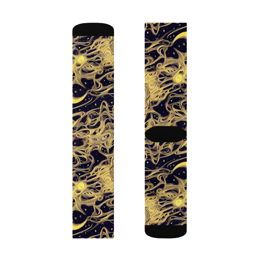 Cosmic Gilt on Socks — Right Sock