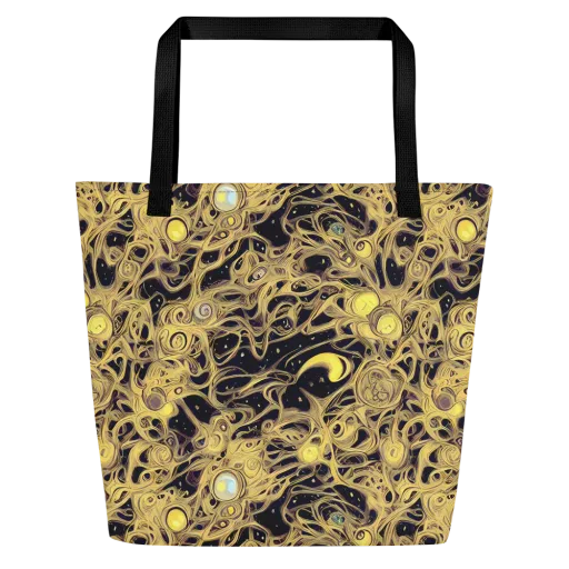 Cosmic Gilt on a Large Tote Bag W/ Pocket