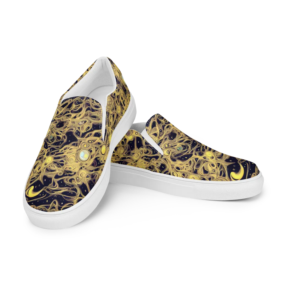 Cosmic Gilt on Women's Slip-On Canvas Shoes — Left Front