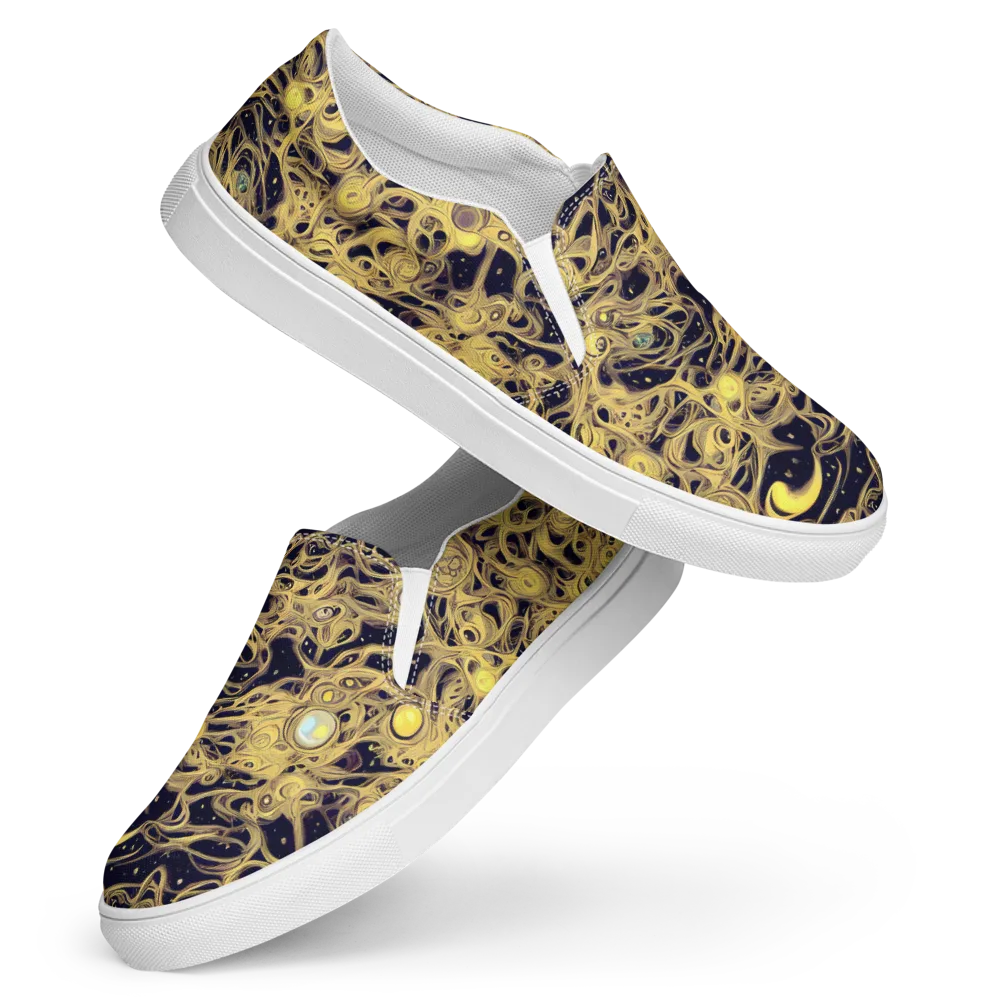 Cosmic Gilt on Women's Slip-On Canvas Shoes — Front