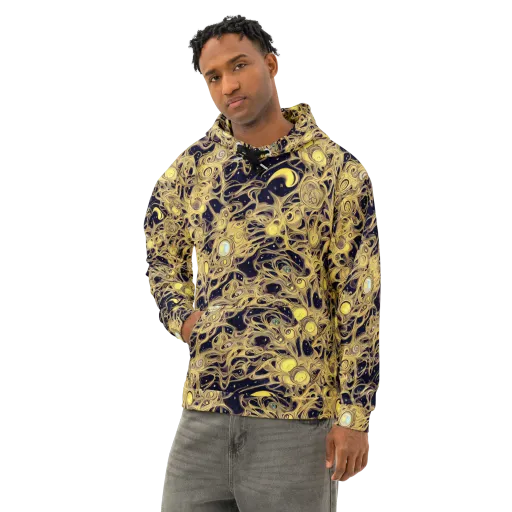 Cosmic Gilt on a Cotton Hoodie
