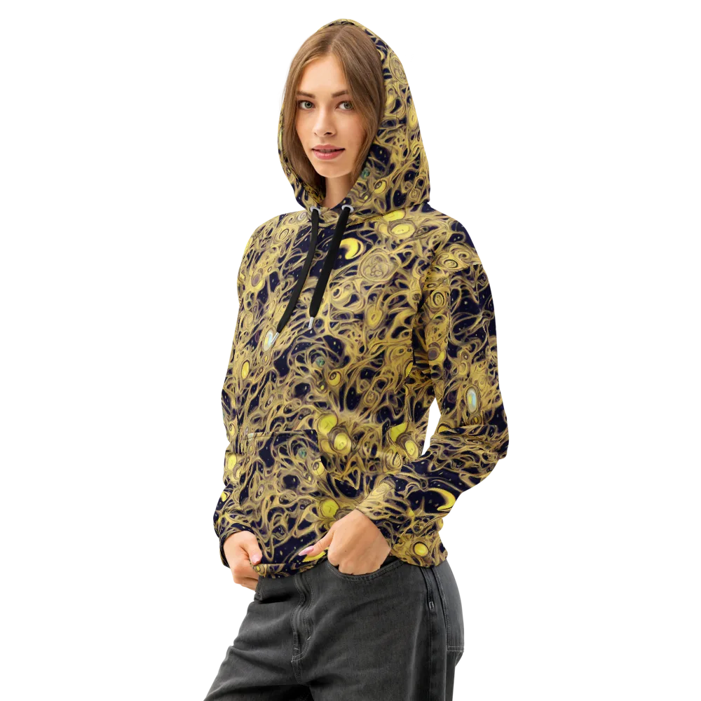 Cosmic Gilt on Cotton Hoodie — Left Front