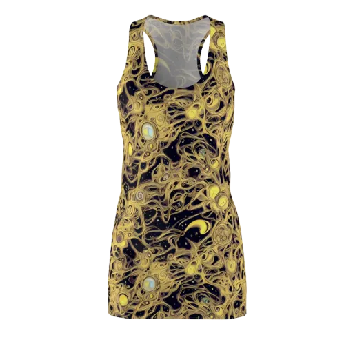 Cosmic Gilt on a Racerback Dress